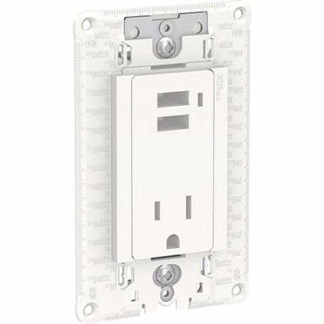 CONTACTO 2P+T+ 2 USB 2.0 AMP BLANCO SCHNEIDER ELECTRIC - Envío Gratuito