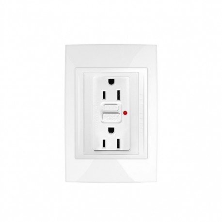 TOMA DÚPLEX 2P+T GFCI COLOR BLANCO - Envío Gratuito