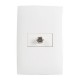 TOMA COAXIAL UN MÓDULO CON PLACA BLANCO - Envío Gratuito