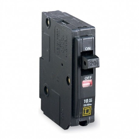 INTERRUPTOR QO 1 POLO 20A CON VENTANA - Envío Gratuito