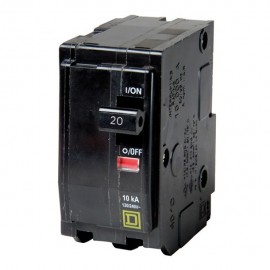 INTERRUPTOR QO 2 POLOS 20A CON VENTANA - Envío Gratuito