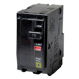 INTERRUPTOR QO 2 POLOS 15A CON VENTANA - Envío Gratuito
