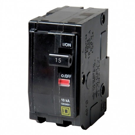 INTERRUPTOR QO 2 POLOS 15A CON VENTANA - Envío Gratuito