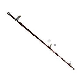CORTINERO AJUSTABLE NOGAL Y LATÓN 1/2" - Envío Gratuito