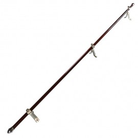 CORTINERO AJUSTABLE NOGAL Y LATÓN 1/2" - Envío Gratuito