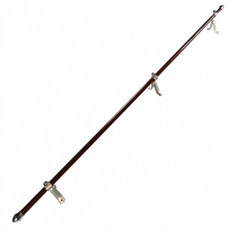CORTINERO AJUSTABLE NOGAL Y LATÓN 1/2" - Envío Gratuito