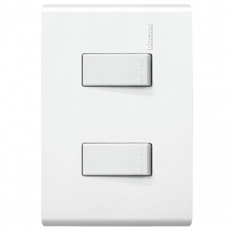 2 INTERRUPTORES C/PLACA BLANCA MODUS RESTYLE - Envío Gratuito