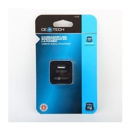 CARGADOS USB PARA PARED NEGRO CE TECH - Envío Gratuito