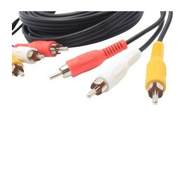 CABLE DE AUDIO Y VIDEO CON ENCHUFES RCA - Envío Gratuito