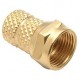 CONECTOR ROSCA DORADO PARA CABLE COAX RG-59 - Envío Gratuito