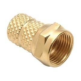 CONECTOR ROSCA DORADO PARA CABLE COAX RG-59 - Envío Gratuito