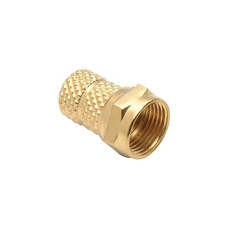 CONECTOR ROSCA DORADO PARA CABLE COAX RG-59 - Envío Gratuito