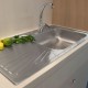 TARJA DE ACERO INOXIDABLE CON ESCURRIDOR IZQUIERDO - Envío Gratuito