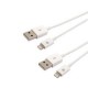 PAQUETE DE 2 CABLES 90 CM ILUMINADOS BLANCOS CE TECH - Envío Gratuito
