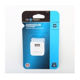 CARGADOR USB PARA PARED BLANCO CE TECH - Envío Gratuito