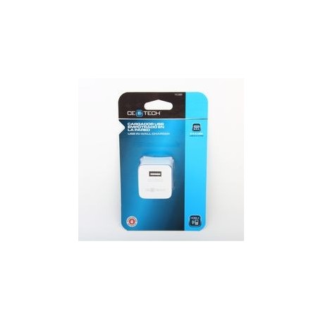 CARGADOR USB PARA PARED BLANCO CE TECH - Envío Gratuito