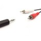 CABLE CON 2 PLUGS RCA A 1 PLUG - Envío Gratuito