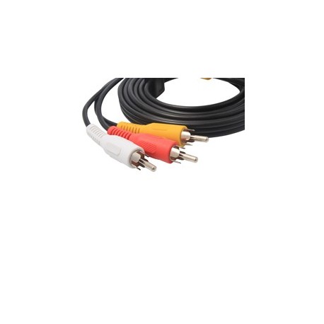 CABLE DE AUDIO VIDEO CON ENCHUFES RCA - Envío Gratuito