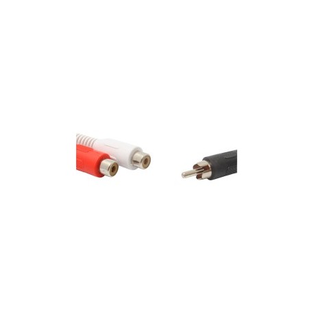 ADAPTADOR EN Y DE 2 TOMAS HEMBRA RCA A MACHO RCA - Envío Gratuito