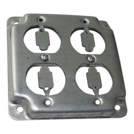 TAPA CUADRADA 4" CON SALIDA DOBLE Y SENCILLA PARA DUPLEX - Envío Gratuito