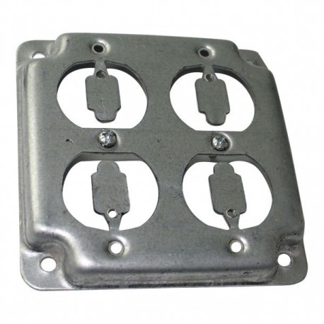 TAPA CUADRADA 4" CON SALIDA DOBLE Y SENCILLA PARA DUPLEX - Envío Gratuito