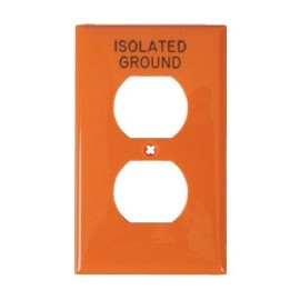 PLACA PARA CONTACTO DÚPLEX NARANJA - Envío Gratuito