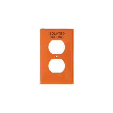 PLACA PARA CONTACTO DÚPLEX NARANJA - Envío Gratuito