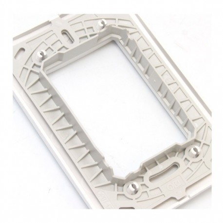 PLACA 3 MÓDULOS PLÁSTICA COLOR BLANCO - Envío Gratuito