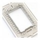 PLACA 3 MÓDULOS PLÁSTICA COLOR BLANCO - Envío Gratuito