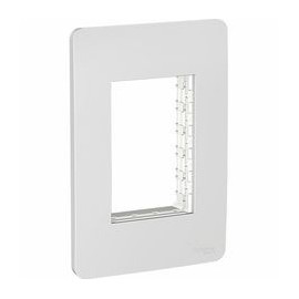 PLACA 3 MÓDULOS GAMMA SILVER SCHNEIDER ELECTRIC - Envío Gratuito