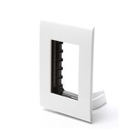 PLACA DE 3 MÓDULOS BLANCA / LUNA - Envío Gratuito