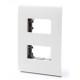 PLACA DE 2 MÓDULOS COLOR BLANCA - Envío Gratuito