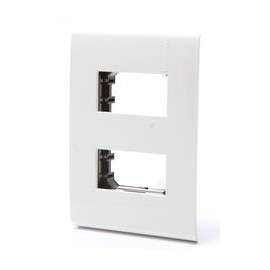 PLACA DE 2 MÓDULOS COLOR BLANCA - Envío Gratuito