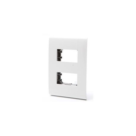 PLACA DE 2 MÓDULOS COLOR BLANCA - Envío Gratuito