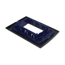 PLACA RECTANGULAR 3 MÓDULOS COLOR NEGRO - Envío Gratuito