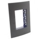 PLACA RECTANGULAR 3 MÓDULOS COLOR NEGRO - Envío Gratuito