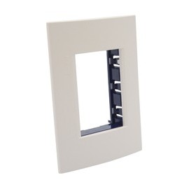 PLACA RECTANGULAR 3 MÓDULOS COLOR BLANCA - Envío Gratuito