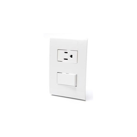 PLACA CON 1 INT.& 2PT BLANCO (ARM - Envío Gratuito