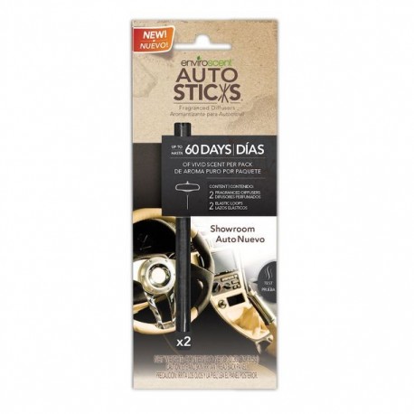 AROMATIZANTE AUTO STICKS AUTO NUEVO 2 PIEZAS - Envío Gratuito