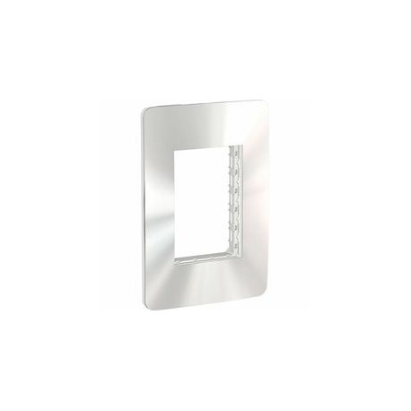 PLACA 3 MÓDULOS CHROME GLOSS SCHNEIDER ELECTRIC - Envío Gratuito
