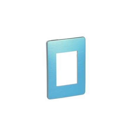 PLACA 3 MÓDULOS DE ALUMINIO ORBITAL BLUE SCHNEIDER ELECTRIC - Envío Gratuito