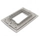 PLACA 3 MÓDULOS PLÁSTICA COLOR PLATA - Envío Gratuito