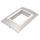 PLACA 3 MÓDULOS PLÁSTICA COLOR PLATA - Envío Gratuito