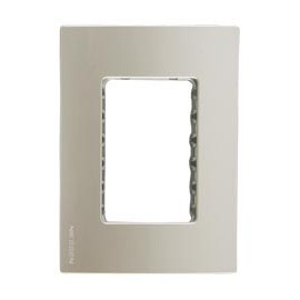 PLACA STYLO STATUS 3 MÓDULOS PLATINO - Envío Gratuito