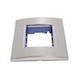 PLACA RECTANGULAR 3 MÓDULOS COLOR NÍQUEL - Envío Gratuito