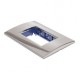 PLACA RECTANGULAR 3 MÓDULOS COLOR NÍQUEL - Envío Gratuito
