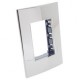 PLACA RECTANGULAR 3 MÓDULOS COLOR NÍQUEL - Envío Gratuito