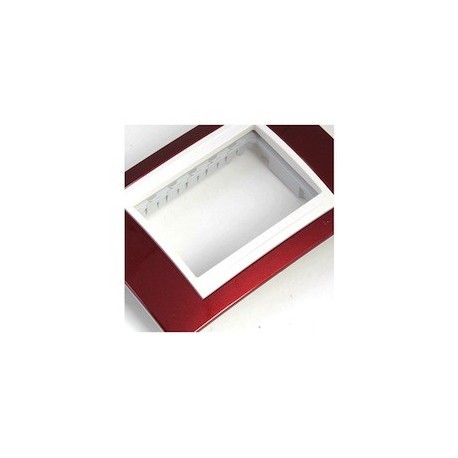 PLACA 3 MÓDULOS PLÁSTICA COLOR TERRACOTA - Envío Gratuito