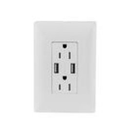 CONTACTO DUPLEX 2P+T C/2 TOMAS USB 2.1 AMP C/ PLACA - Envío Gratuito