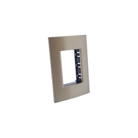PLACA RECTANGULA 3 MOD ACERO PULIDO - Envío Gratuito